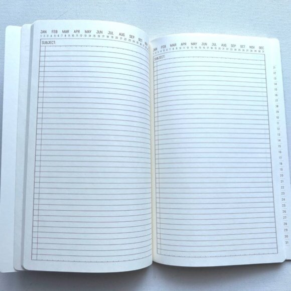 DesignWorks Ink Cloth Cover Notebook Son of a Biscuit Burgundy (7.25" x 11.75") - Picture 3 of 3